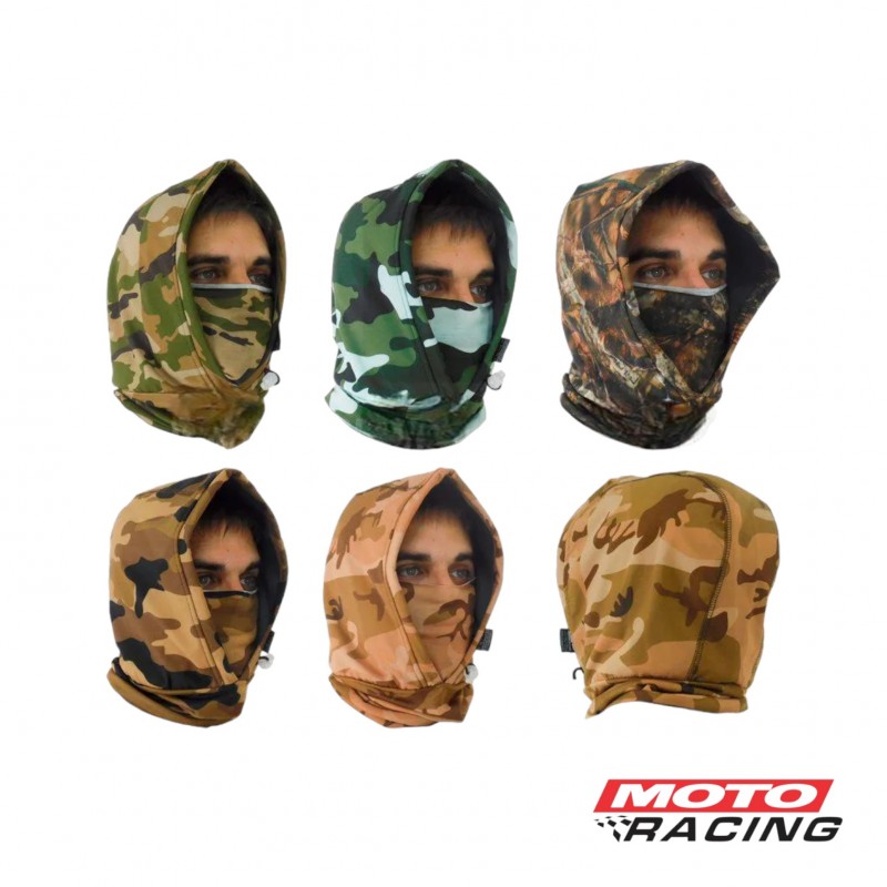 INDUMENTARIA PASAMONTAÑA TIPO CAPUCHA CAMUFLADO VARIOS (NAC)