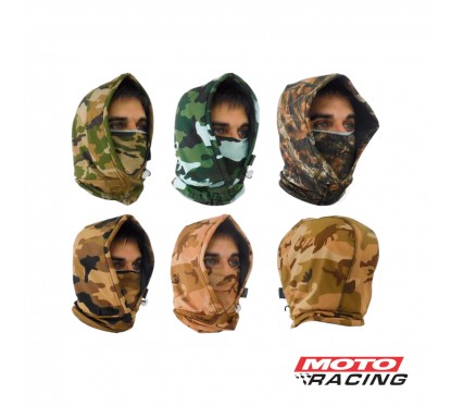 INDUMENTARIA PASAMONTAÑA TIPO CAPUCHA CAMUFLADO VARIOS (NAC)