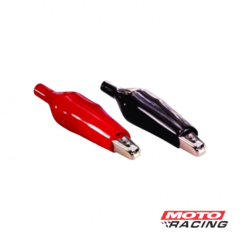 PINZA COCODRILO P- BATERIA AISLADO CHICO NEGRO- ROJO