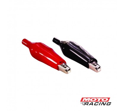 PINZA COCODRILO P- BATERIA AISLADO CHICO NEGRO- ROJO