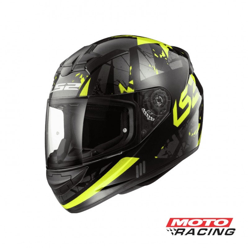 CASCO 352 ROOKIE PALIMNESIS NEGRO -  AMARILLO FLUOR "XL" (LS2)
