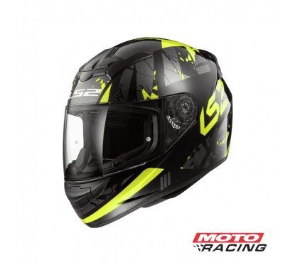 CASCO 352 ROOKIE PALIMNESIS NEGRO -  AMARILLO FLUOR "XL" (LS2)