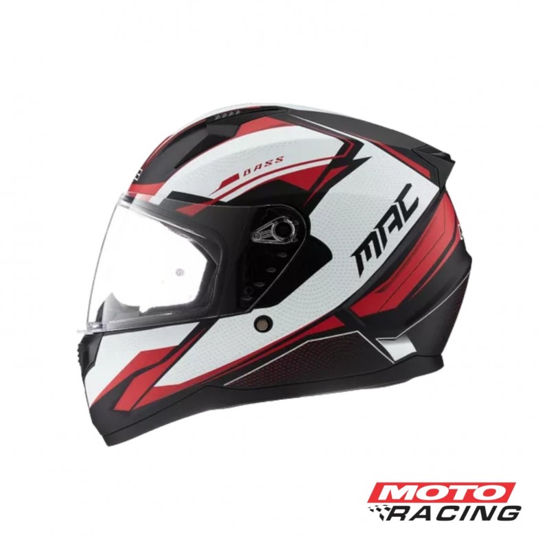 CASCO M67 BASS ZEPELIN NEGRO-BLANCO-ROJO BRILLO "L" (MAC)