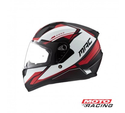 CASCO M67 BASS ZEPELIN NEGRO-BLANCO-ROJO BRILLO "L" (MAC)