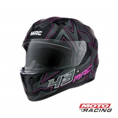 CASCO BASS KINKS EDICION LIMITADA NEGRO/GRIS/ROSA "L" (MAC)