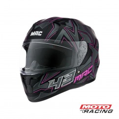 CASCO BASS KINKS EDICION LIMITADA NEGRO- GRIS- ROSA "L" (MAC)