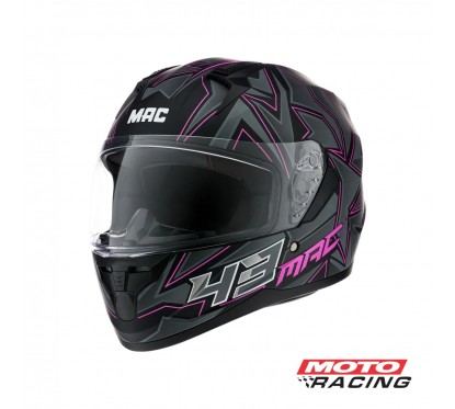 CASCO BASS KINKS EDICION LIMITADA NEGRO- GRIS- ROSA "S" (MAC)