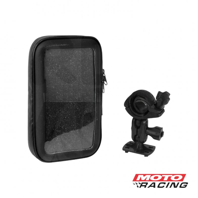 SOPORTE PORTA CELULAR/GPS FUNDA IMPERMEABLE TACTIL P/MANUBRIO