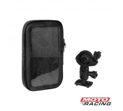 SOPORTE PORTA CELULAR/GPS FUNDA IMPERMEABLE TACTIL P/MANUBRIO