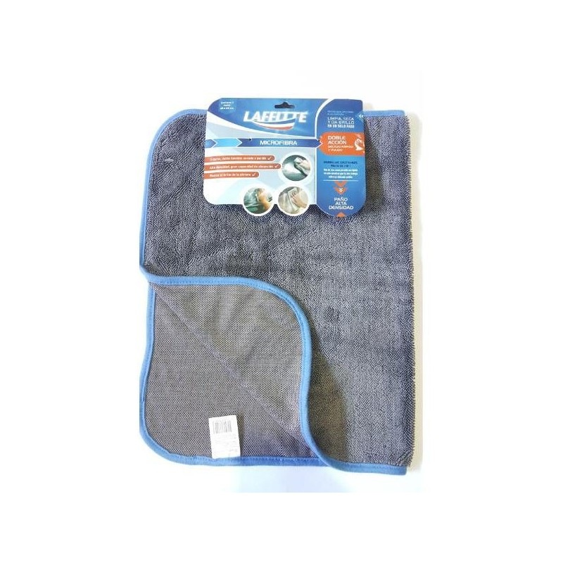 PAÑO DE MICROFIBRA DOBLE ACCIÓN 40CM X 60CM