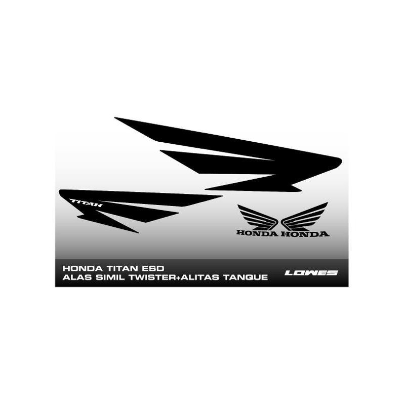 CALCOMANIA ALAS TWISTER P- TANQUE HONDA TITAN 150 COLORES VARIOS