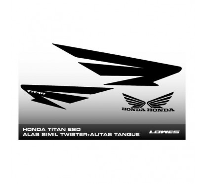 CALCOMANIA ALAS TWISTER P- TANQUE HONDA TITAN 150 COLORES VARIOS