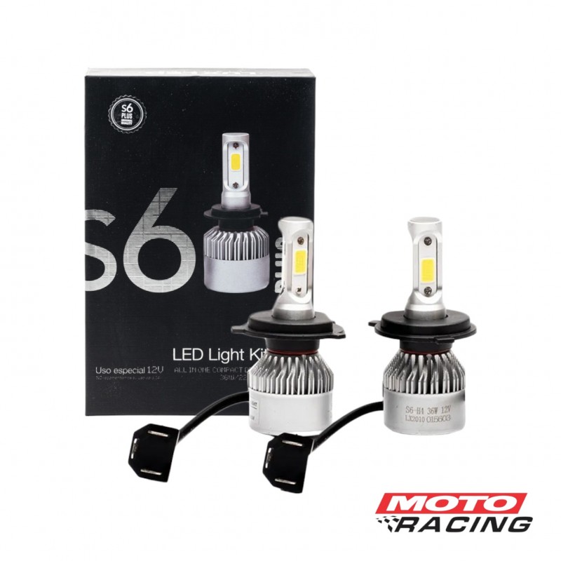 LAMPARA CREE LED H4 12V 22000LM S6 PLUS (LUXLED)