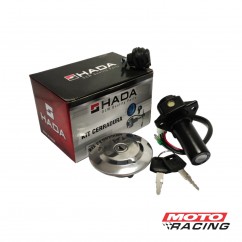 LLAVE CONTACTO YAMAHA YBR 125 -  250 C- TAPA TANQUE SET (HADA)