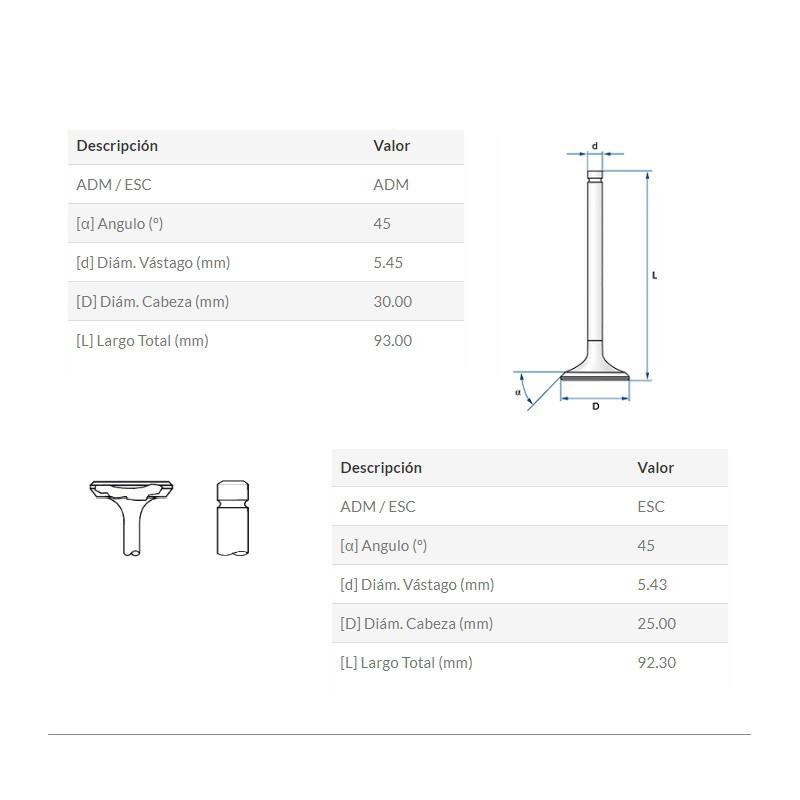 VALVULA ADMISION HONDA CG TODAY 125 92 -99-  XLR 125 (3B)