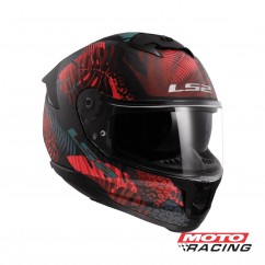 CASCO FF 808 JUNGLE D/VISOR NEGRO/ ROSA/ VERDE MATE "M" (LS2)