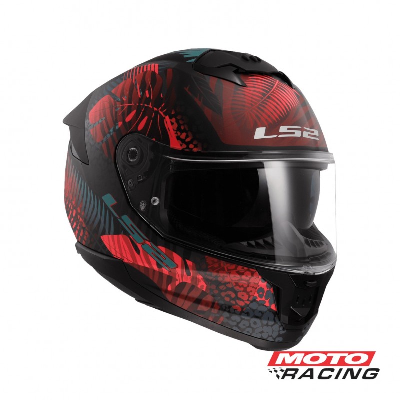 CASCO FF 808 JUNGLE D- VISOR NEGRO-  ROSA-  VERDE MATE "M" (LS2)