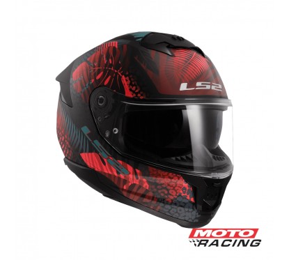 CASCO FF 808 JUNGLE D/VISOR NEGRO/ ROSA/ VERDE MATE "M" (LS2)