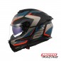 CASCO FF 808 ROAD D- VISOR NEGRO-  GRIS-  AZUL MATE "M" (LS2)