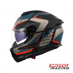 CASCO FF 808 ROAD D- VISOR NEGRO-  GRIS-  AZUL MATE "XL" (LS2)