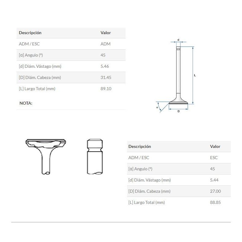 VALVULA ADMISION -  ESCAPE HONDA CBX 150 AERO -  NX 150 (3B)