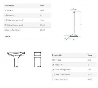 VALVULA ADMISION -  ESCAPE HONDA CBX 150 AERO -  NX 150 (3B)
