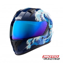CASCO BASS ACUA EDICION LIMITADA AZUL- BLANCO "XL"(MAC)
