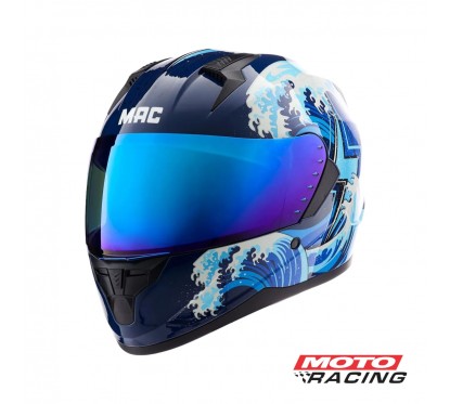 CASCO BASS ACUA EDICION LIMITADA AZUL- BLANCO "XL"(MAC)