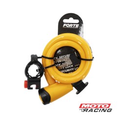 CANDADO LINGA 12x1000mm C- SOPORTE T- BICI AMARILLO (FORTE)