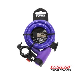 CANDADO LINGA 12x1000mm C/SOPORTE T/BICI VIOLETA (FORTE)