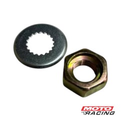 TUERCA PIÑON C- ARANDELA SEGURO SUZUKI GN 125 -  EN 125 (OKINOI)