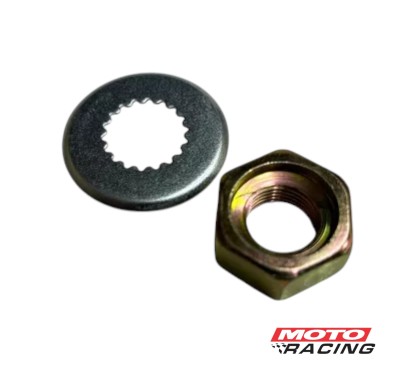 TUERCA PIÑON C- ARANDELA SEGURO SUZUKI GN 125 -  EN 125 (OKINOI)