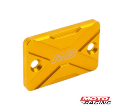 TAPA BOMBA LIQUIDO FRENO UNIVERSAL ALUMINIO DORADO RB PARTS