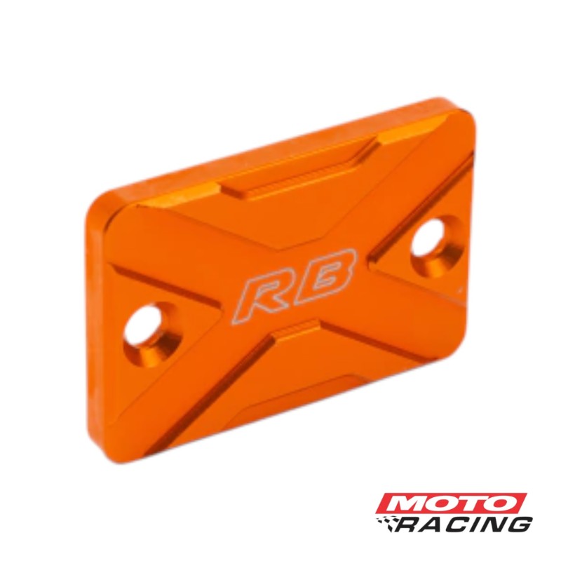 TAPA BOMBA LIQUIDO FRENO UNIVERSAL ALUMINIO NARANJA RB PARTS