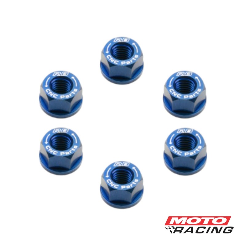 TUERCA ALUMINIO 10x1.25mm AZUL RB PARTS