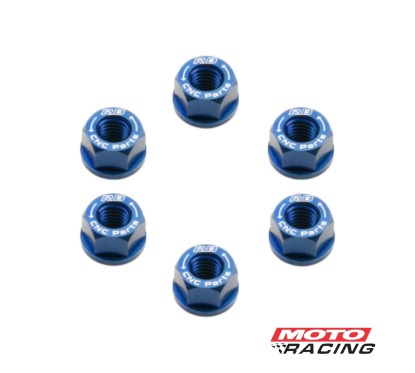 TUERCA ALUMINIO 10x1.25mm AZUL RB PARTS