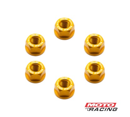 TUERCA ALUMINIO 10x1.25mm DORADO RB PARTS