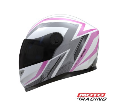 CASCO V32 INFLUENCE ROSA-  BLANCO MATE 6335 "XL" (VERTIGO)