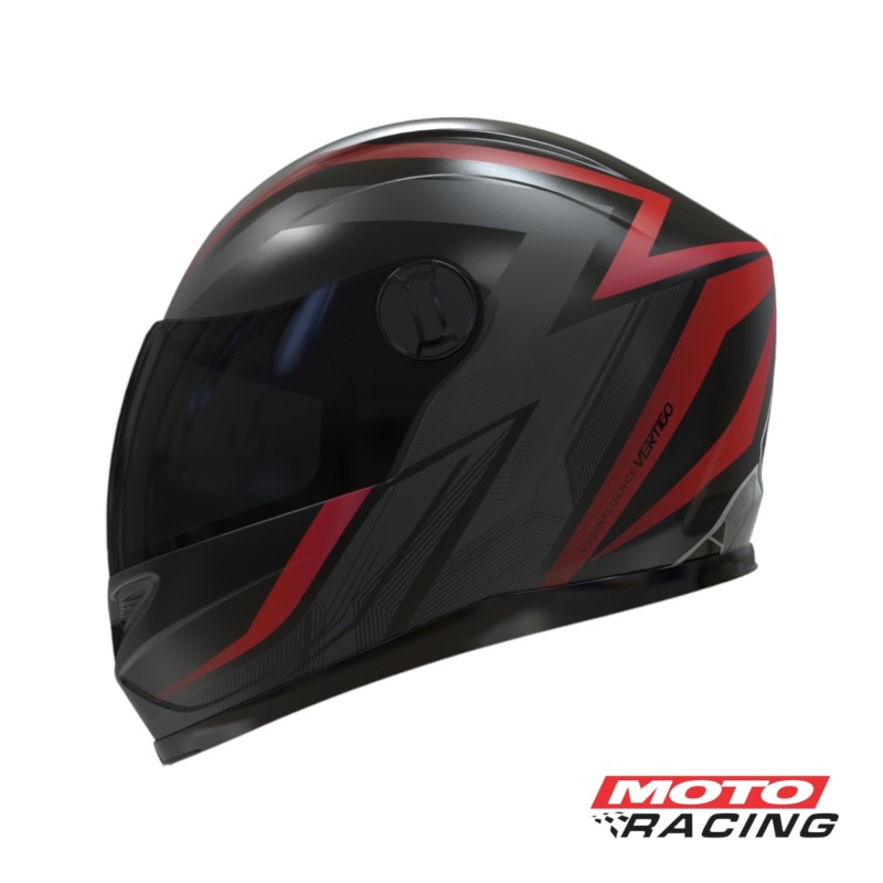 CASCO V32 INFLUENCE ROJO-  NEGRO MATE 6350 "XL" (VERTIGO)