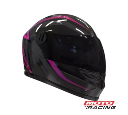 CASCO V32 INFLUENCE FUCSIA-  NEGRO BRILLO 6325 "XL" (VERTIGO)