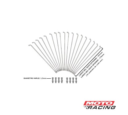 RAYO C-  NIPLE 3.5 x 205mm DELANTERO BROS-  XR 150 (PRO TORK)