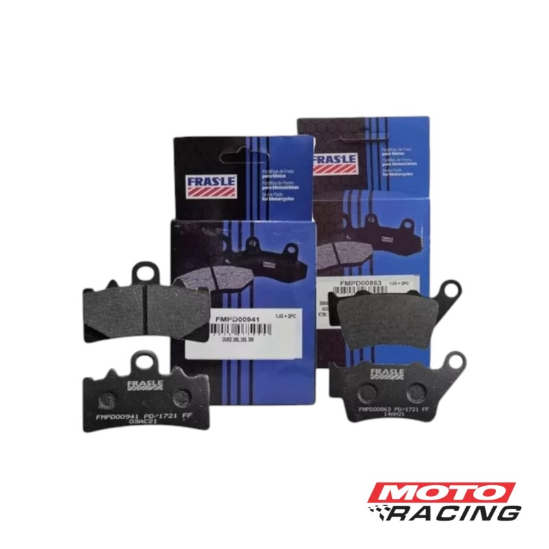 PASTILLA DEL Y TRAS BAJAJ DOMINAR 250-  400 UG-  KTM JGO(FRAS-LE)