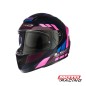 CASCO 320 STREAM EVO ENTER NEGRO- FUCSIA- AZUL BRILLO "L" (LS2)