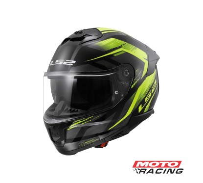 CASCO FF 808 FURY D/VISOR NEGRO/ VERDE FLUOR "L" (LS2)