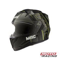 CASCO BASS FF 067 CAGE NEGRO- VERDE- GRIS "XXL" (MAC)
