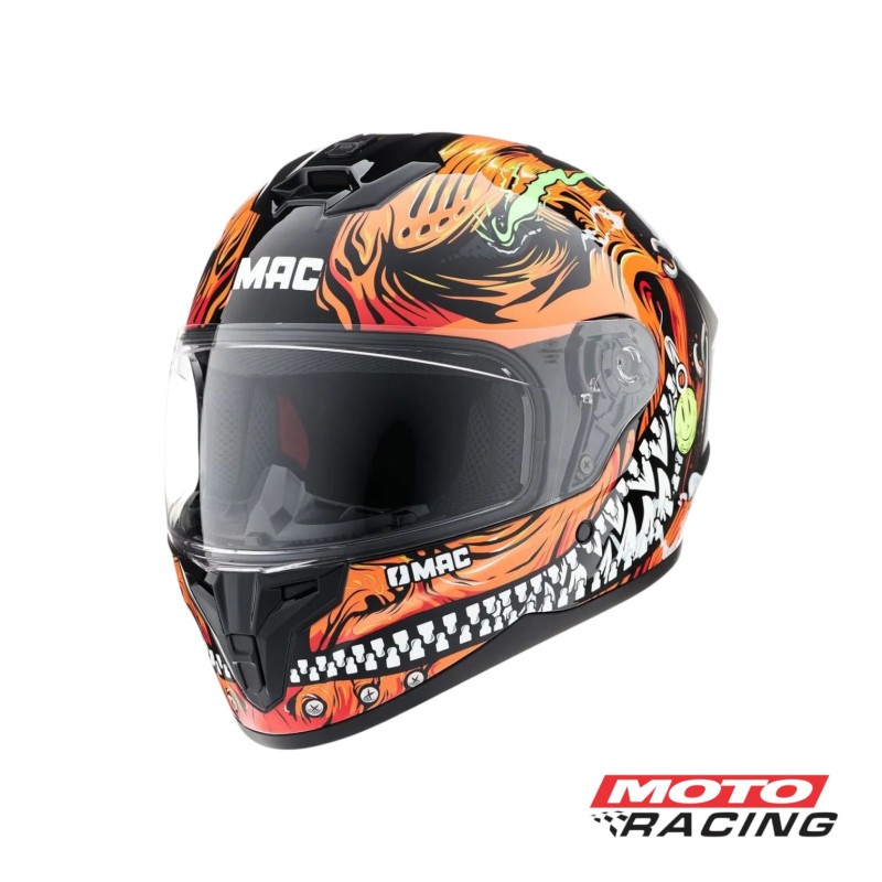 CASCO FF 070 SADIKO EDICION LIMITADA NARANJA/NEGRO "L" (MAC)