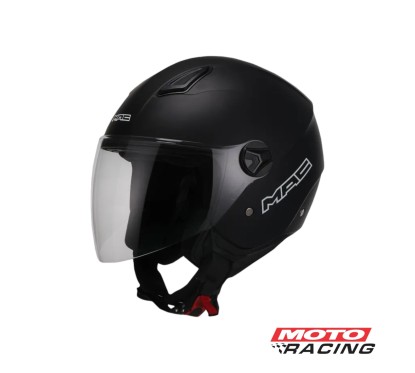 CASCO BEAT SOLID NEGRO MATE ABIERTO C/VISOR "L" (MAC)