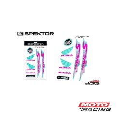 CALCOMANIA HONDA WAVE 110S FUCSIA-  VERDE AGUA KIT (SPEKTOR)
