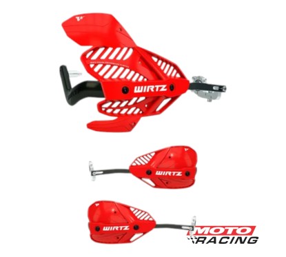 CUBRE MANOS SHOCK ARMOR ALMA ALUMINIO C- PROTECTOR ROJO (WIRTZ)