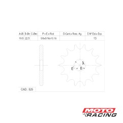 PIÑON Z-14 x 525 SUZUKI GSX 400 F BANDIT (CATALANO)